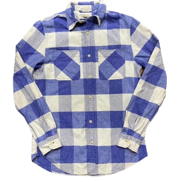 Denim & Supply Ralph Lauren Tops - Denim & Supply Ralph Lauren Vtg Checkered Button Down Blue Cream Shirt Women's S